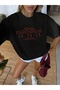 Cherie Ribbon Printed Oversize Unisex Women/Men's Crew Neck T-Shirt
