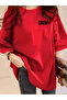 تي شيرت مطبوع أنيق كبير الحجم