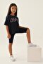 Girl waiter bermuda tights set - navy blue - 2