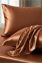 Copper Silk Satin Pillowcase 50 X 70 Set of 2