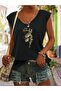 Just Breathe Printed Women's Oversize Sleeveless T-Shirt