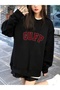 Gufp Printed Oversize Unisex Women/Men's Crew Neck Sweatshirt