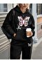 Be Yourself Butterfly Printed Unisex Women/Men Hooded Oversize Bottom/Upper Tracksuit Set