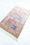Hand-Woven Family Prayer Rug with Mihrab Design in Pure Silk, Kayseri Carpet 72X109 cm (0.79 m²) - 4