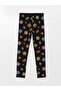 Lcw Kids Black Patterned Girls' Tights with Elastic Waist - 3