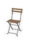 TÄRNÖ Chair, outdoor, foldable black/light brown stained