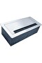Desktop Power Hub with USB, VGA, Network Ports, Brushed Aluminium Finish - 3