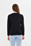100% Organic Cotton Black V-Neck Soft Textured Regular Fit Comfortable Cut Long Sleeve Combed Cotton T-Shirt - 7