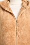 Women's Camel Color Zippered Fleece Vest - 3
