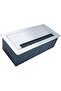 Desktop Power Hub with USB, VGA, Network Ports, Brushed Aluminium Finish - 4