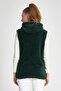 Women's Emerald Green Short Fleece Vest - 4