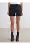 Two Mt Shop Quality Xside Black Denim Straight Mom Fit Women's Jean Shorts - 2