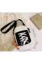 Korean Style Canvas Strap Women's Bag Black Color - 4