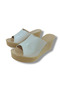 Women's White Wedge Heel Sandals - 4