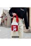 Korean Style Canvas Strap Women's Bag Red Color