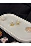 Gold Color Stone Cloud Model Lightweight Dangle Steel Earrings - 4