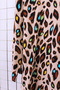 Women's Plus Size Lycra Crew Neck Colorful Leopard Print Three-Quarter Sleeve Mother Combed Cotton T-Shirt Blouse - 6