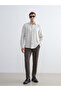 Ozmarka New Season Regular Fit Long Sleeve Linen Men's Shirt - 2