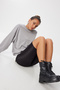 Basic Seasonal Modal Sweatshirt Len0026 Stone Gray - 2
