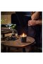FRUKTSKOG Scented candle in glass, Vetiver & geranium/black-turquoise, 20 hr - 4