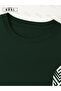 Trendy Stylish Printed Plus Size Forest Green T-Shirt & Black Pants Tracksuit Set - 4