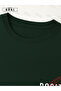 Positive Bold Printed Plus Size Forest Green T-Shirt & Black Pants Tracksuit Set - 4