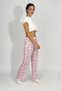 Women's Four Seasons Polyviscose Ribbon Pajama Bottoms Pink - 4