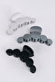 Set of 3 Honeycomb Gray Tone Trendy Latch Buckles