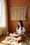 110X70 Handmade Bohemian Decorative Curtain, Wall Ornament - 2