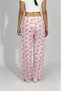 Women's Four Seasons Polyviscose Ribbon Pajama Bottoms Pink - 7