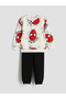 Lcw Kids Beige Crew Neck Spider-Man Printed Boys' Sweatshirt and Sweatpants Set of 2