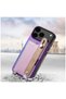 iPhone 18 Pro Compatible Case M-Safe 2in1 Best Leather Case with Card Holder Purple - 2