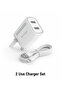 شاحن سريع بمنفذين مع كابل Lightning لأجهزة IOS -PC04
