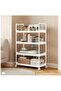 4-Layer Rolling Storage Trolley with Lockable Wheels Storage Cart with Handles for Kitchen Bathroom - 7