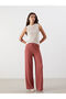 Ecru Crew Neck Openwork Women's Knitwear Undershirt - 2