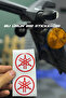 5Cmx5Cm Sticker Label for Yamaha Motorcycle Group Cat's Eye Reflector (2 Pieces)