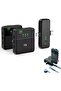 Wireless Lavalier Microphone for iPhone Android Camera, Dual Clip-On Mic with Noise Cancellation, Pl