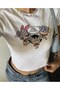 White White Baby Tee Top Waist Boy Crop T-Shirt Lycra Dtf