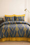 Double Cotton Duvet Cover Set Royal Baklava Pattern