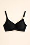 Mlinda Black Laser Cut Non-wired Non-Padded Stitch-Free Lux Women's Bra – Non-Marking and Comfortable - 3