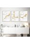 Elegant Golden Islamic Canvas Art – Marble-Inspired Prints, 40x60 cm, Set of 3, Unframed