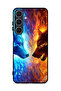 غطاء حماية لهاتف Samsung Galaxy A17 بتصميم ذئب الماء والنار