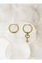 Steel Heart Key Earring