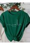 Women's Nefti Green Stripe Paris Printed Oversize