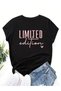 Women's Black Limited Edition Printed Oversize