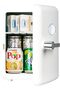 Mini Fridge, Portable Mini Fridge 6-Can Travel Compact Refrigerator, AC/DC Portable Thermoelectric C