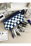 Kavai Pen Holder Pencil Case Multi-Function Multi-Compartment Checkered Pattern - 2
