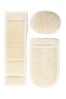 Set of 3 Natural Pumpkin Back Fiber & Glove Fiber & Oval Pad (Natural)