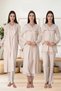 Women's Mink Special Design Long Sleeve Winter Cotton Maternity Maternity Dressing Gown Pajama Set Nightgown Set - 2