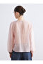 Lcw Vision Pink V-Neck Ruffled Chiffon Blouse - 4